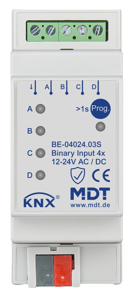 [BE-04024.03S] KNX binaire ingang 4-voudig, 2TE REG, versie 24 V AC/DC, Secure