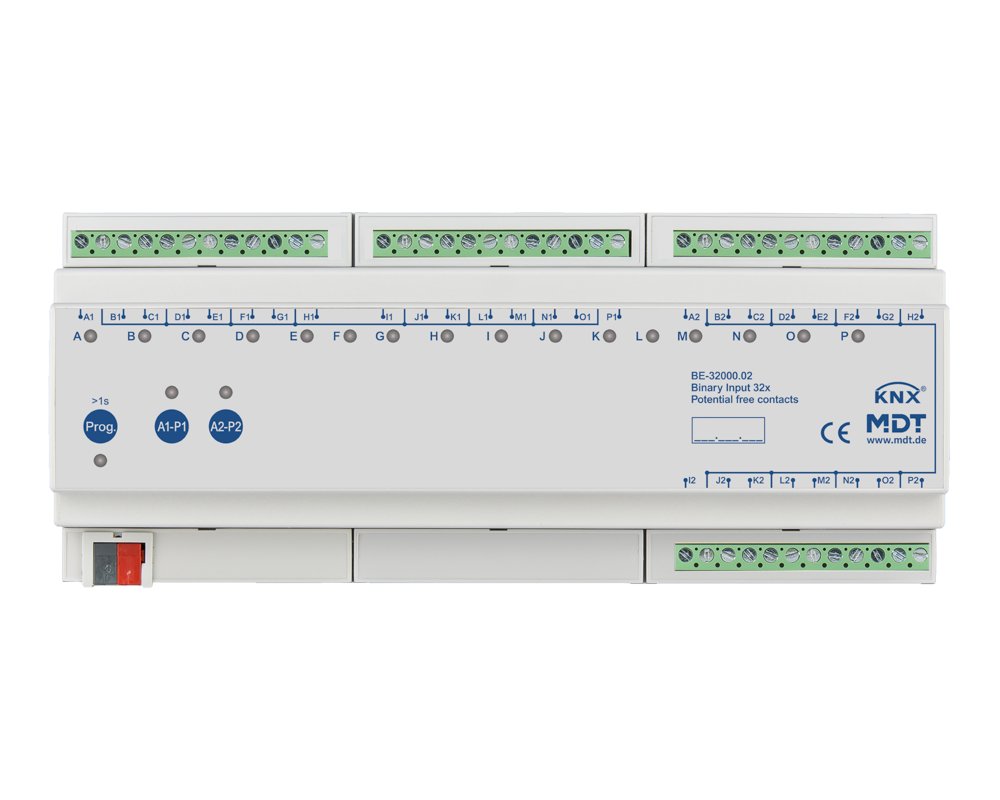 [BE-32000.02] KNX binaire ingang 32-voudig, 12TE REG, versie potentiaalvrij