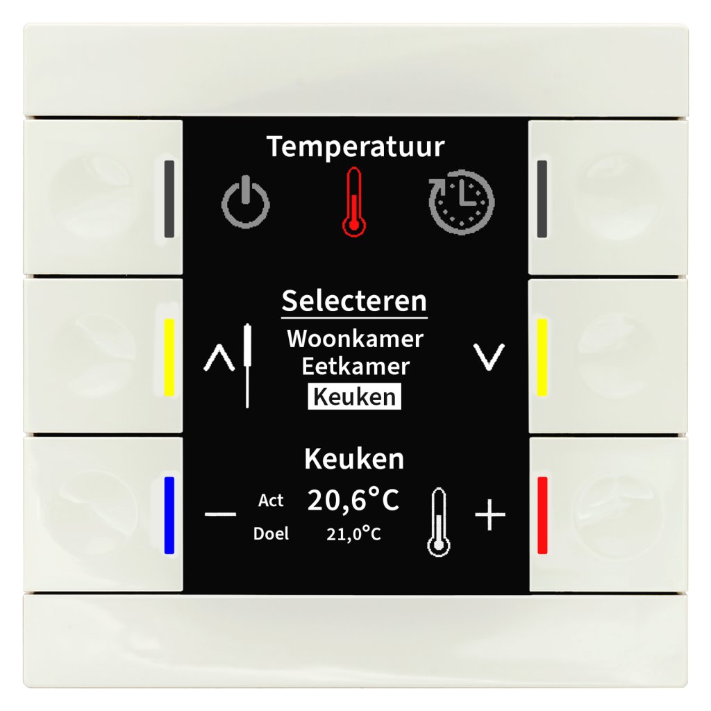 [BE-BZS86.01] KNX centrale bedieningseenheid Smart 86 met kleurendisplay, kunststof, zuiver wit glanzend