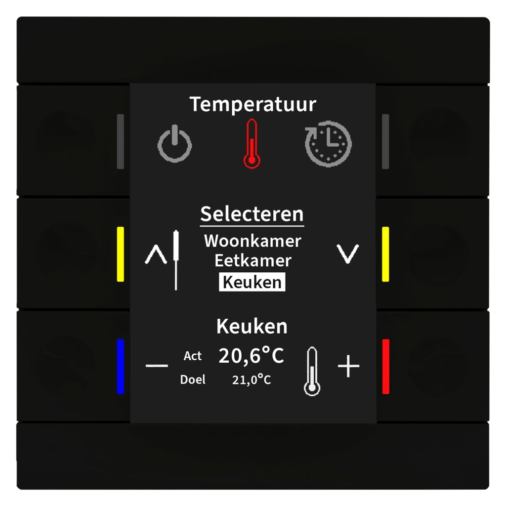 [BE-BZS8606.01] KNX centrale bedieningseenheid Smart 86 met kleurendisplay, kunststof, mat zwart