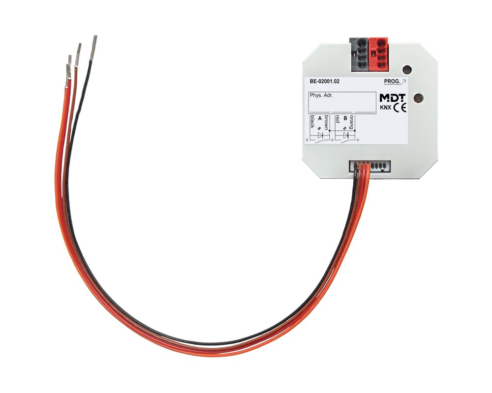 [BE-02001.02] KNX drukknopinterface 2-voudig, inbouwmontage, versie potentiaalvrij