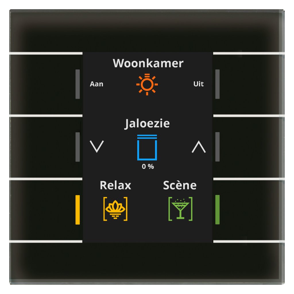 [BE-GT20S.02S] KNX Glastaster II Smart met kleurendisplay, zwart