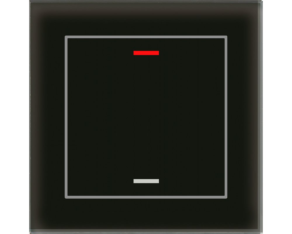 [BE-GTL10S.01S] KNX Glastaster II Light 1-voudig, RGBW, zwart, neutraal