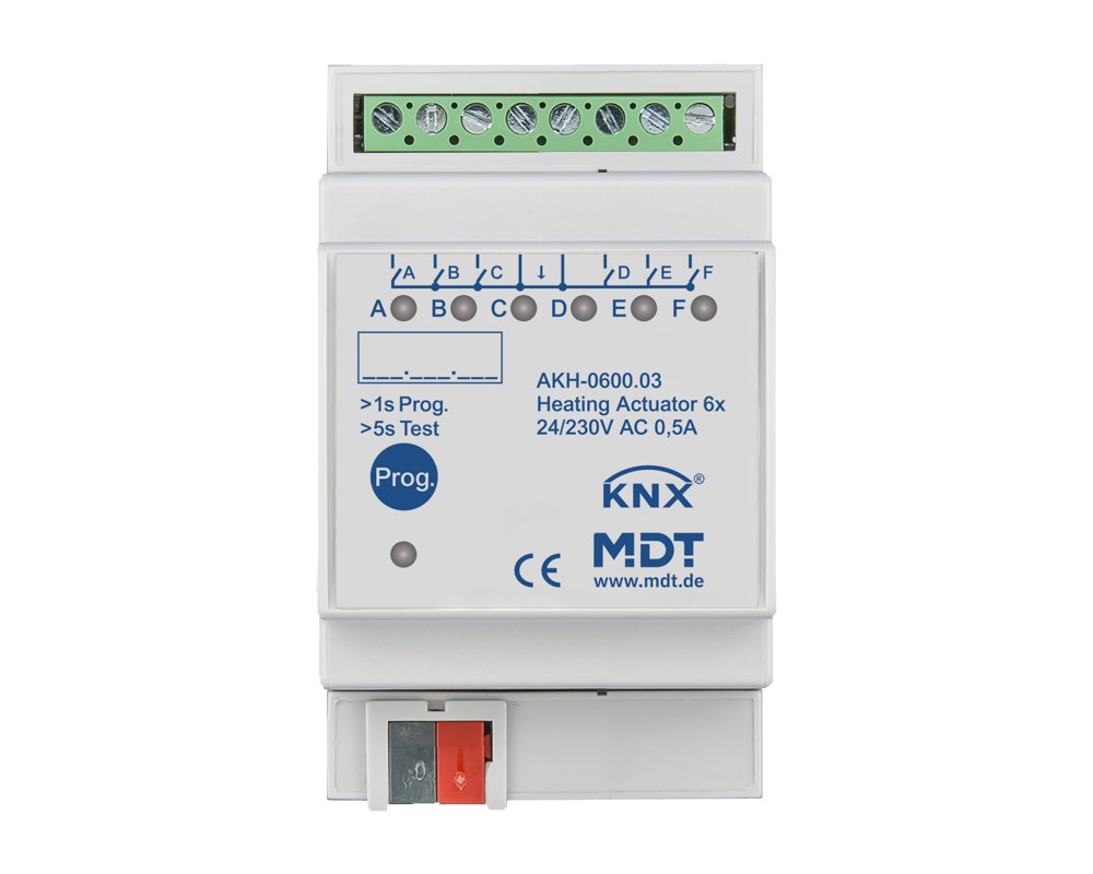 [AKH-0600.03] KNX verwarmingsactor 6-voudig, 3TE REG, 24-230 V AC