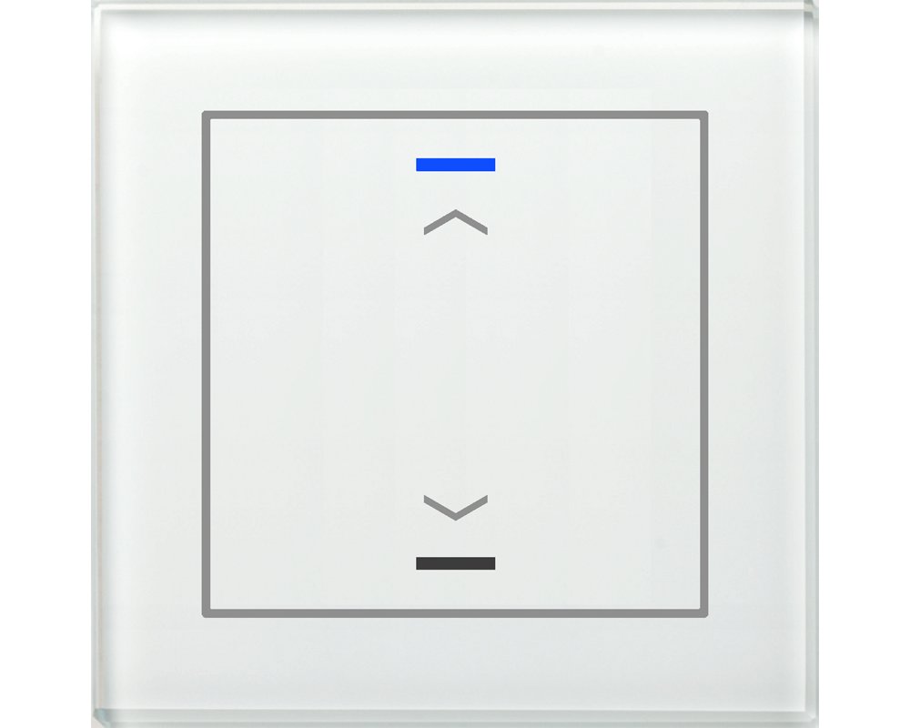 [BE-GTL10W.A1] KNX Glastaster II Light 1-voudig, RGBW, wit, jaloezie