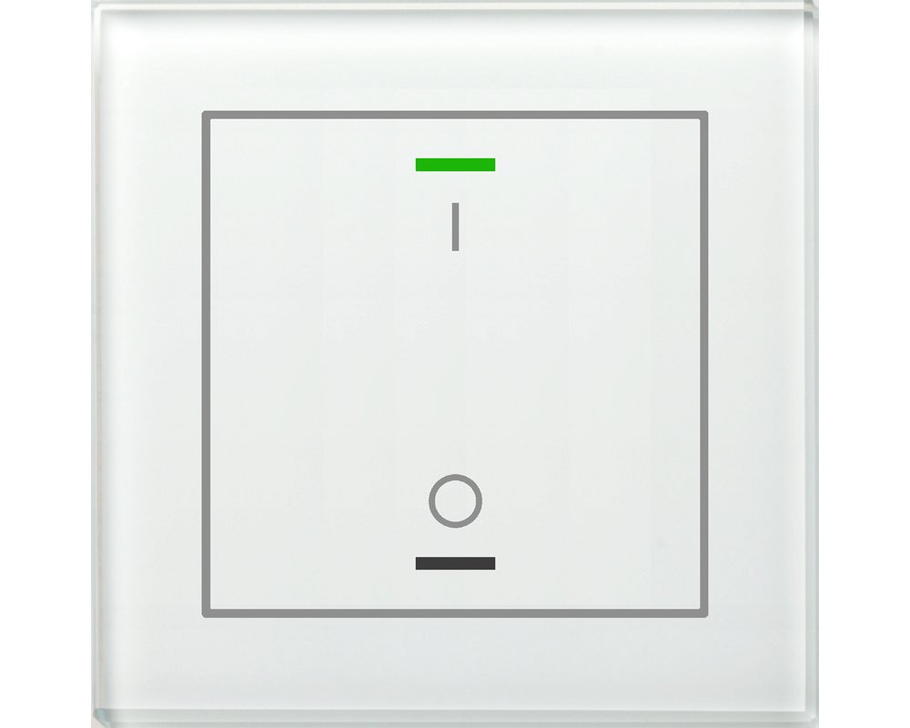 [BE-GTL1TW.B1] KNX Glastaster II Light 1-voudig, RGBW, temperatuursensor, wit, schakelen