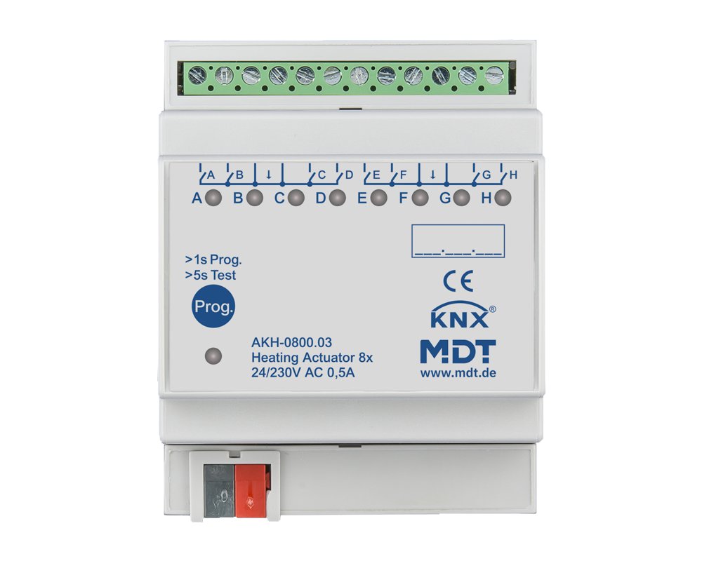 [AKH-0800.03] KNX verwarmingsactor 8-voudig, 4TE REG, 24-230 V AC