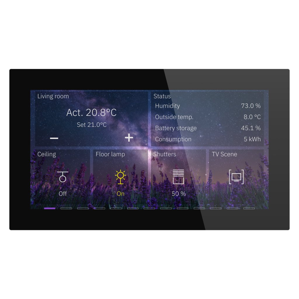 [BE-GTS06TS.01S] KNX glazen touch Smart 6 inch, KNX Data Secure, zwart