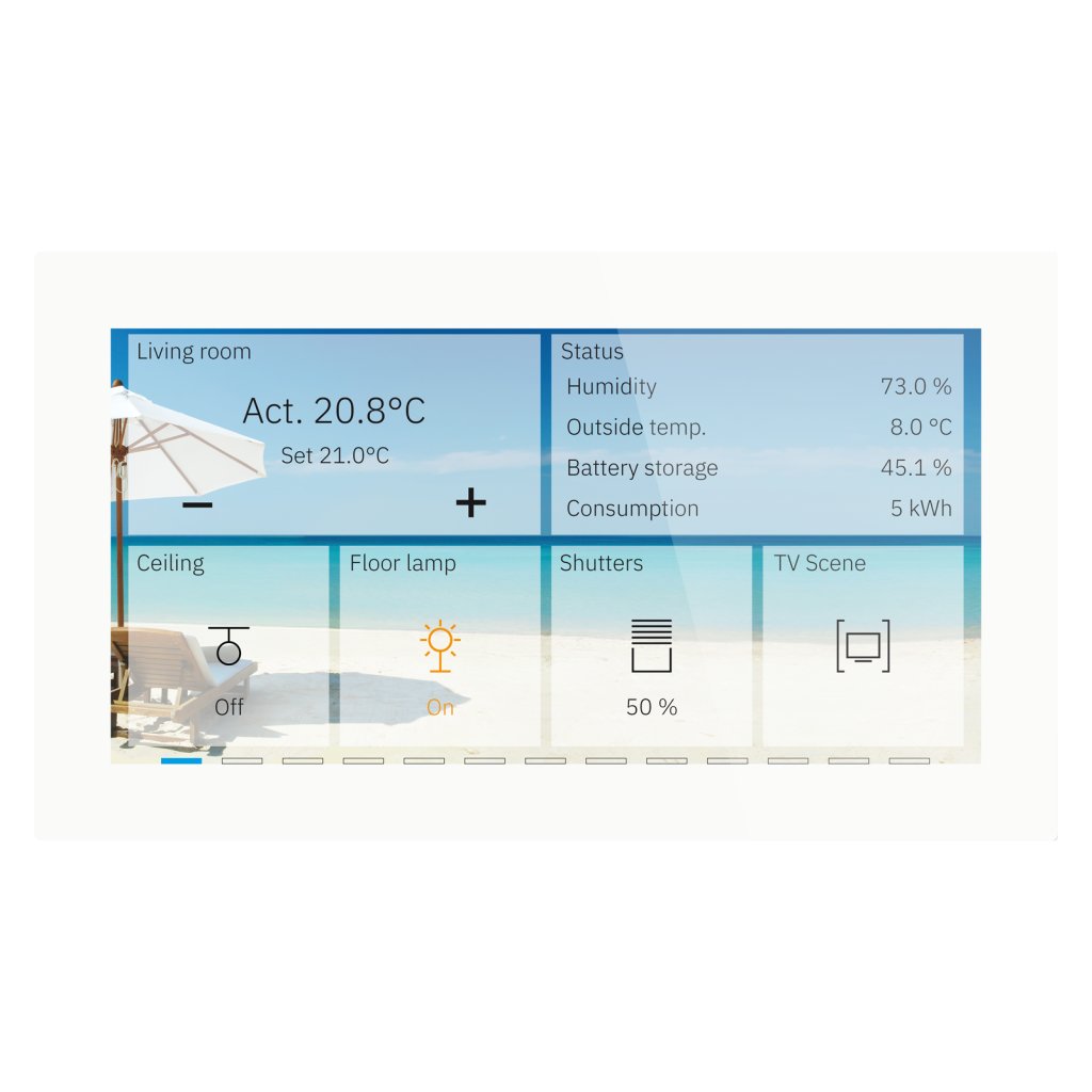 [BE-GTS06TW.01S] KNX glazen touch Smart 6 inch, KNX Data Secure, wit
