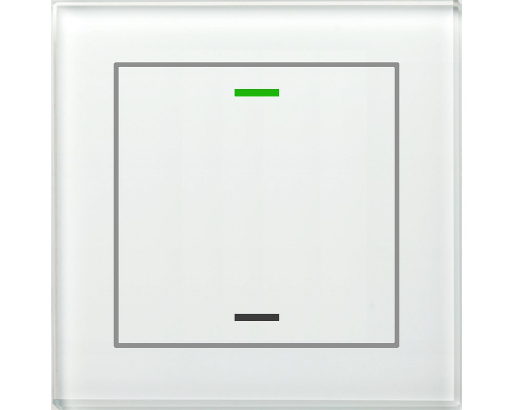 [GTL-1T0W.02S] KNX Glastaster II Light 1-voudig, RGBW, temperatuursensor, wit, neutraal, Secure