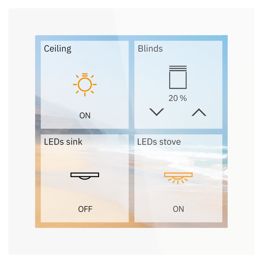[GTS-P4TW.01S] KNX glazen touch Smart Plus 4 inch, KNX Data Secure, wit