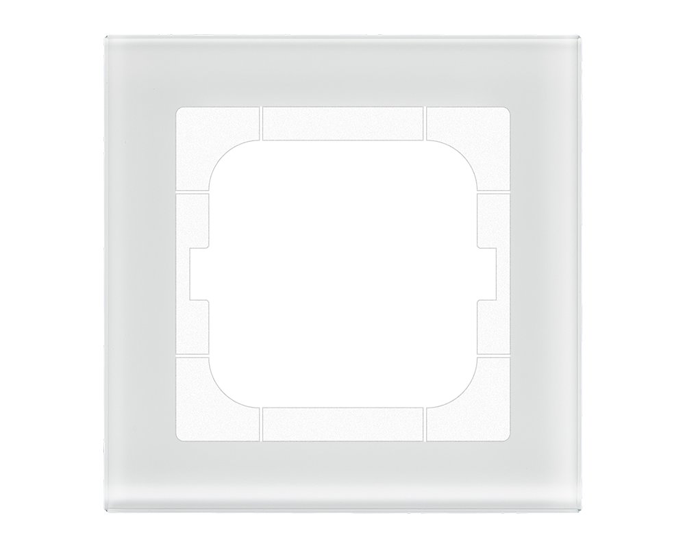 [BE-GTR163W.01] MDT glazen afdekraam 1-voudig voor 63mm-programma's, wit