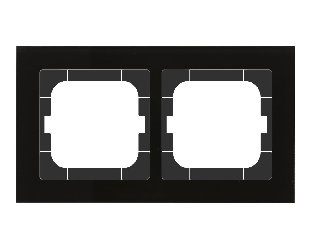 [BE-GTR263S.01S] MDT glazen afdekraam 2-voudig voor 63mm-programma's, zwart