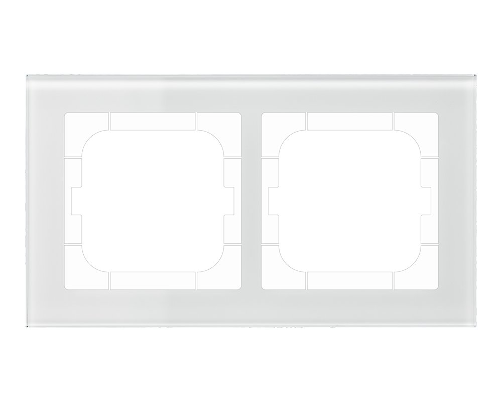 [BE-GTR263W.01] MDT glazen afdekraam 2-voudig voor 63mm-programma's, wit