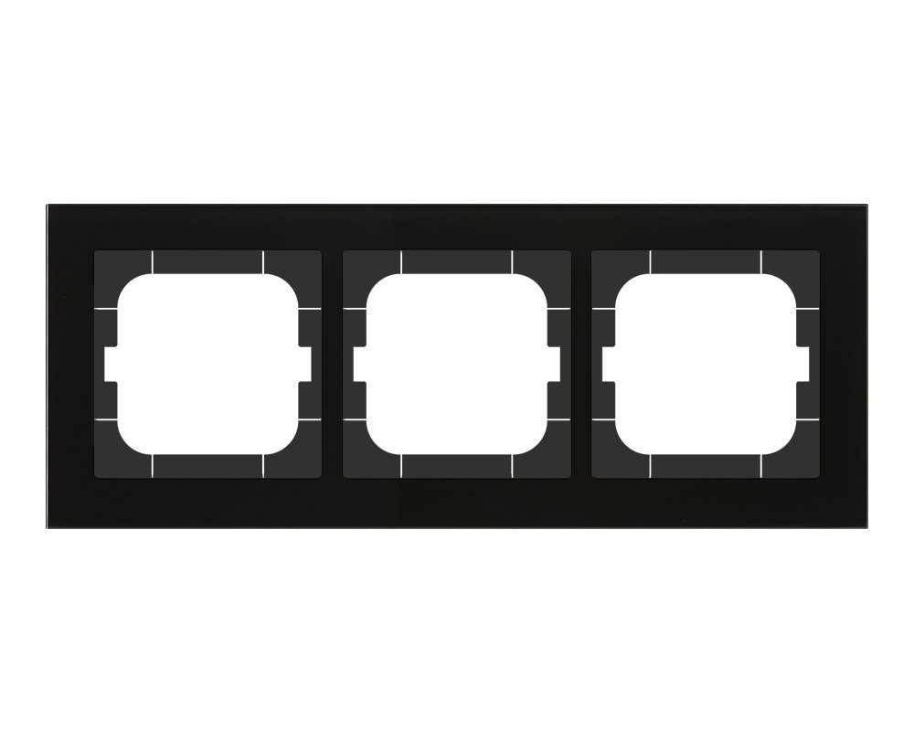 [BE-GTR363S.01S] MDT glazen afdekraam 3-voudig voor 63mm-programma's, zwart