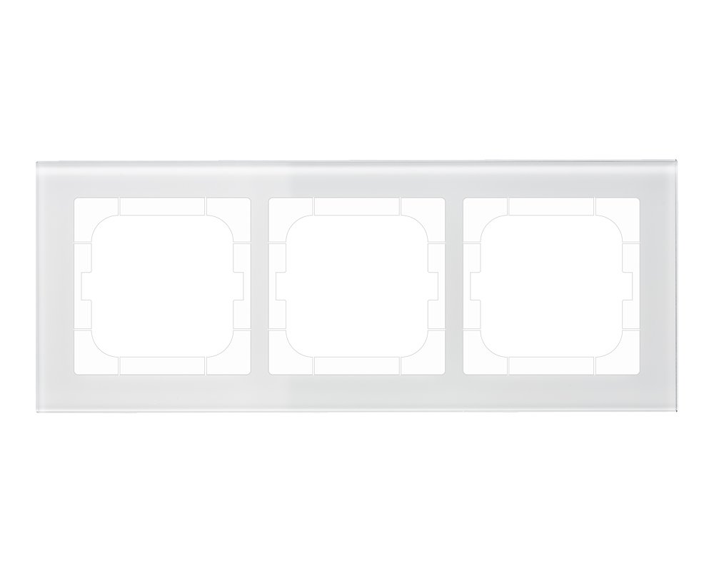 [BE-GTR363W.01] MDT glazen afdekraam 3-voudig voor 63mm-programma's, wit