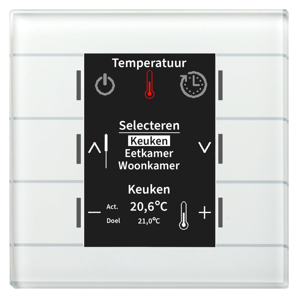 [BE-GBZW.01] KNX glazen bedieningscentrale Smart met kleurendisplay, wit