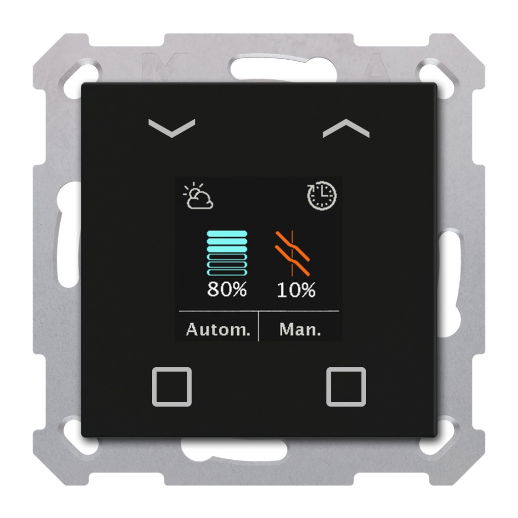 [BE-JTA550406.01] KNX jaloezietaster Smart 55 met kleurendisplay, mat zwart