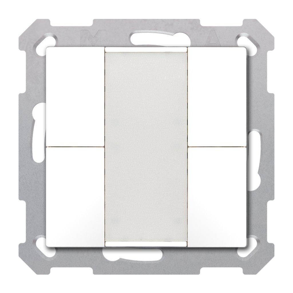 [BE-TA5504.G2] KNX Taster 55 4-voudig, zuiver wit glanzend