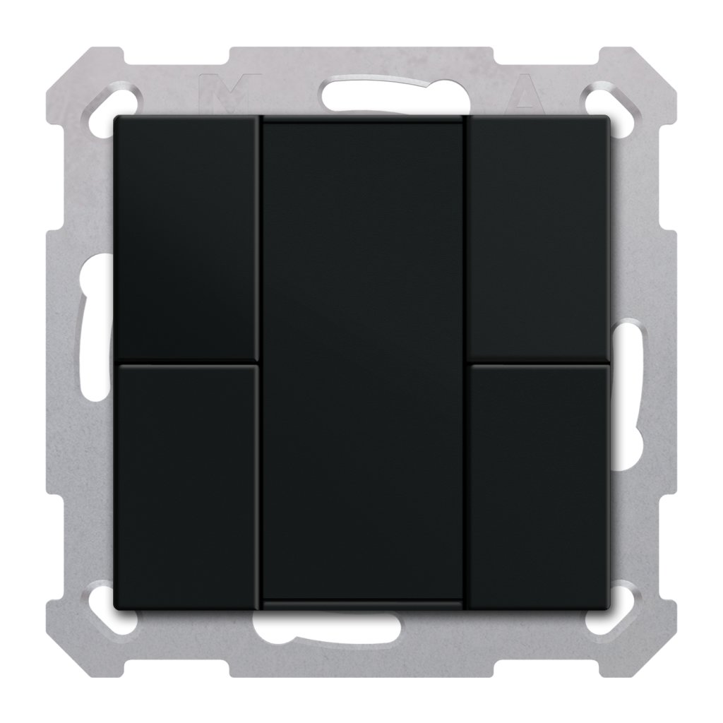 [BE-TA550406.02] KNX Taster 55 4-voudig, mat zwart
