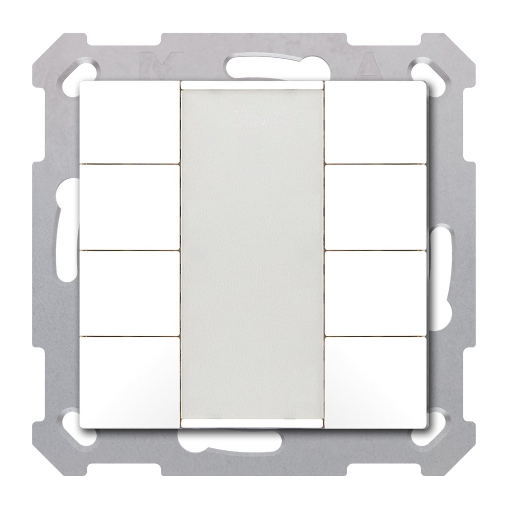 [BE-TA5508.02] KNX Taster 55 8-voudig, zuiver wit mat