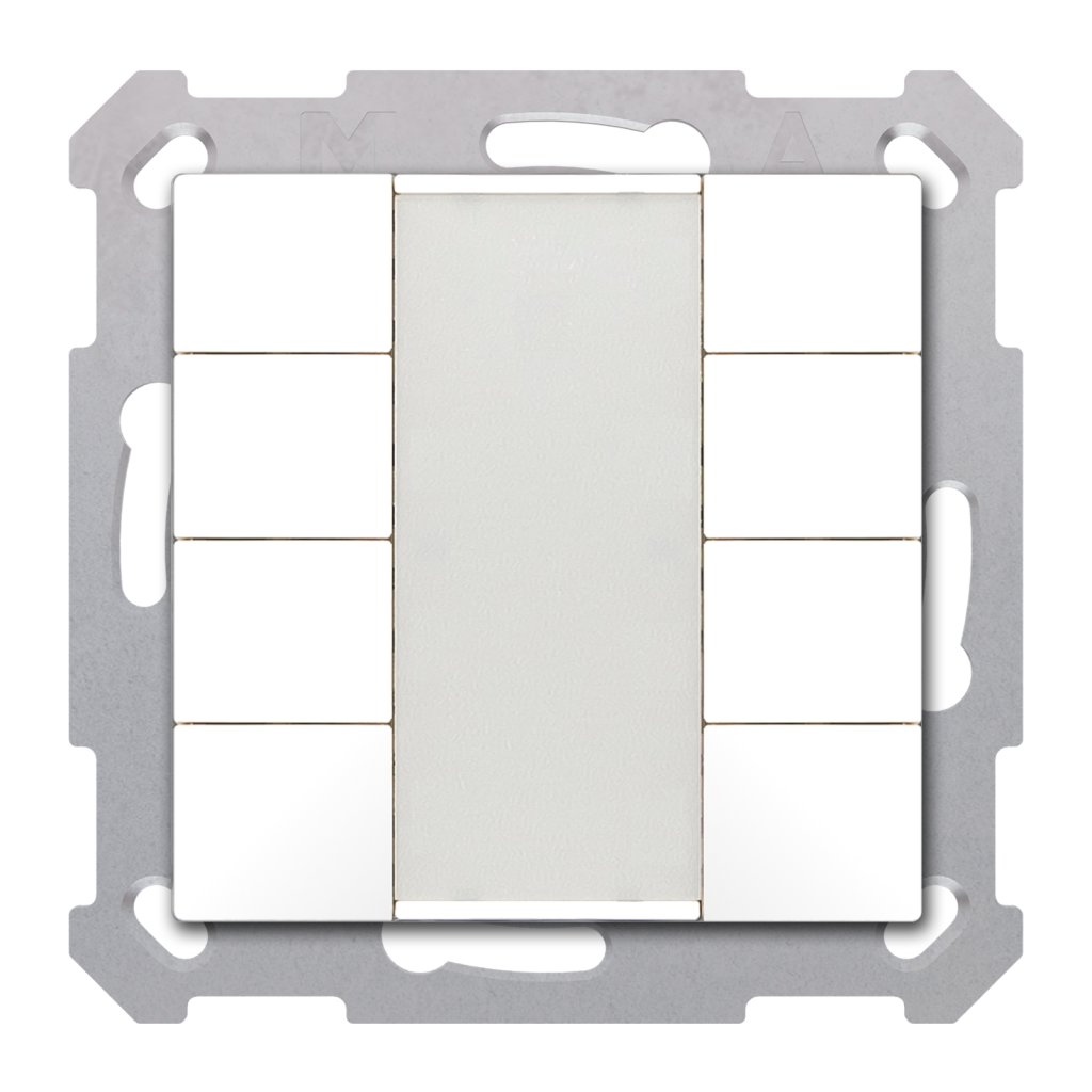 [BE-TA5508.G2] KNX Taster 55 8-voudig, zuiver wit glanzend