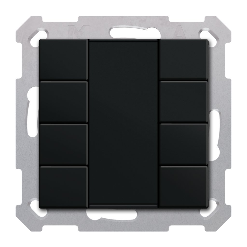 [BE-TA550806.02] KNX Taster 55 8-voudig, mat zwart