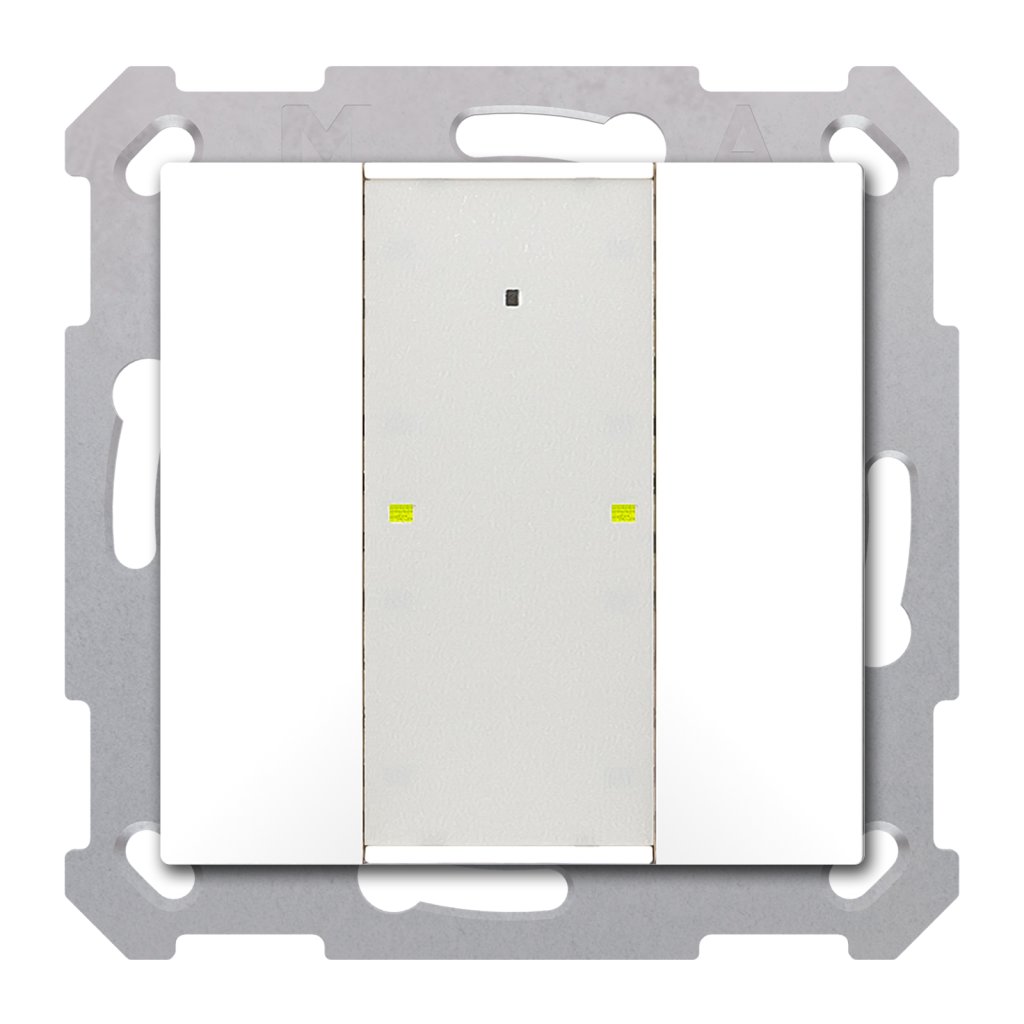 [BE-TA55P2.02] KNX Taster Plus 55 2-voudig, zuiver wit mat