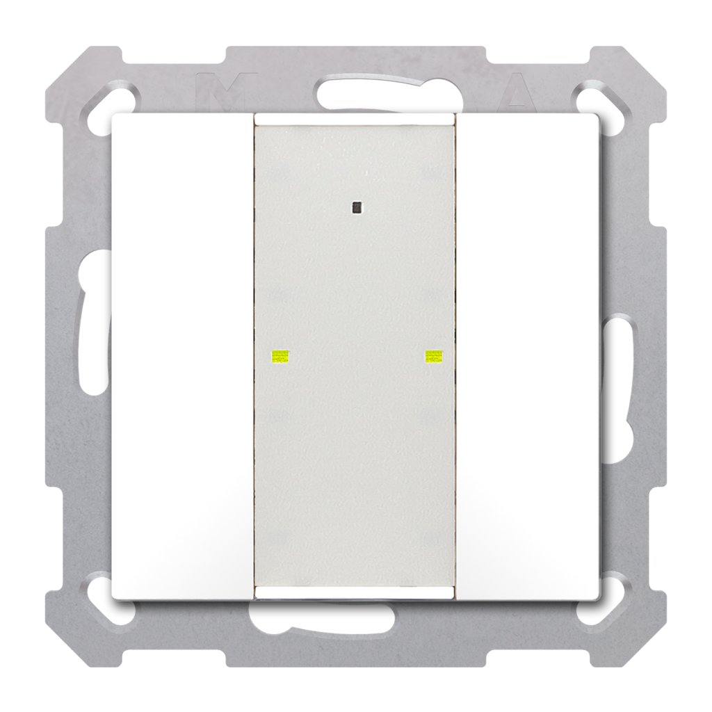 [BE-TA55P2.G2] KNX Taster Plus 55 2-voudig, zuiver wit glanzend