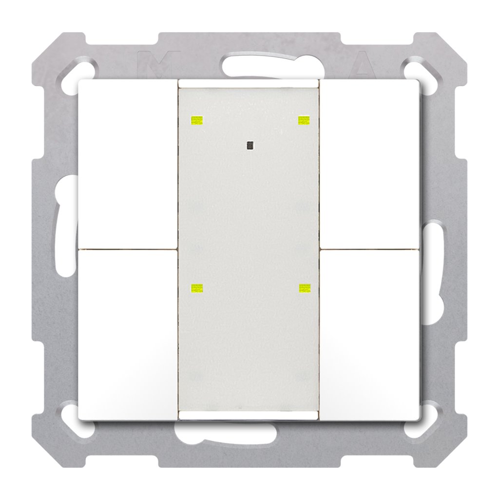 [BE-TA55T4.02] KNX Taster Plus TS 55 4-voudig, zuiver wit mat