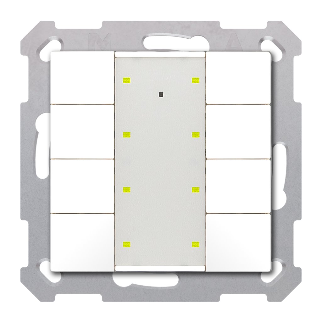 [BE-TA55T8.02] KNX Taster Plus TS 55 8-voudig, zuiver wit mat