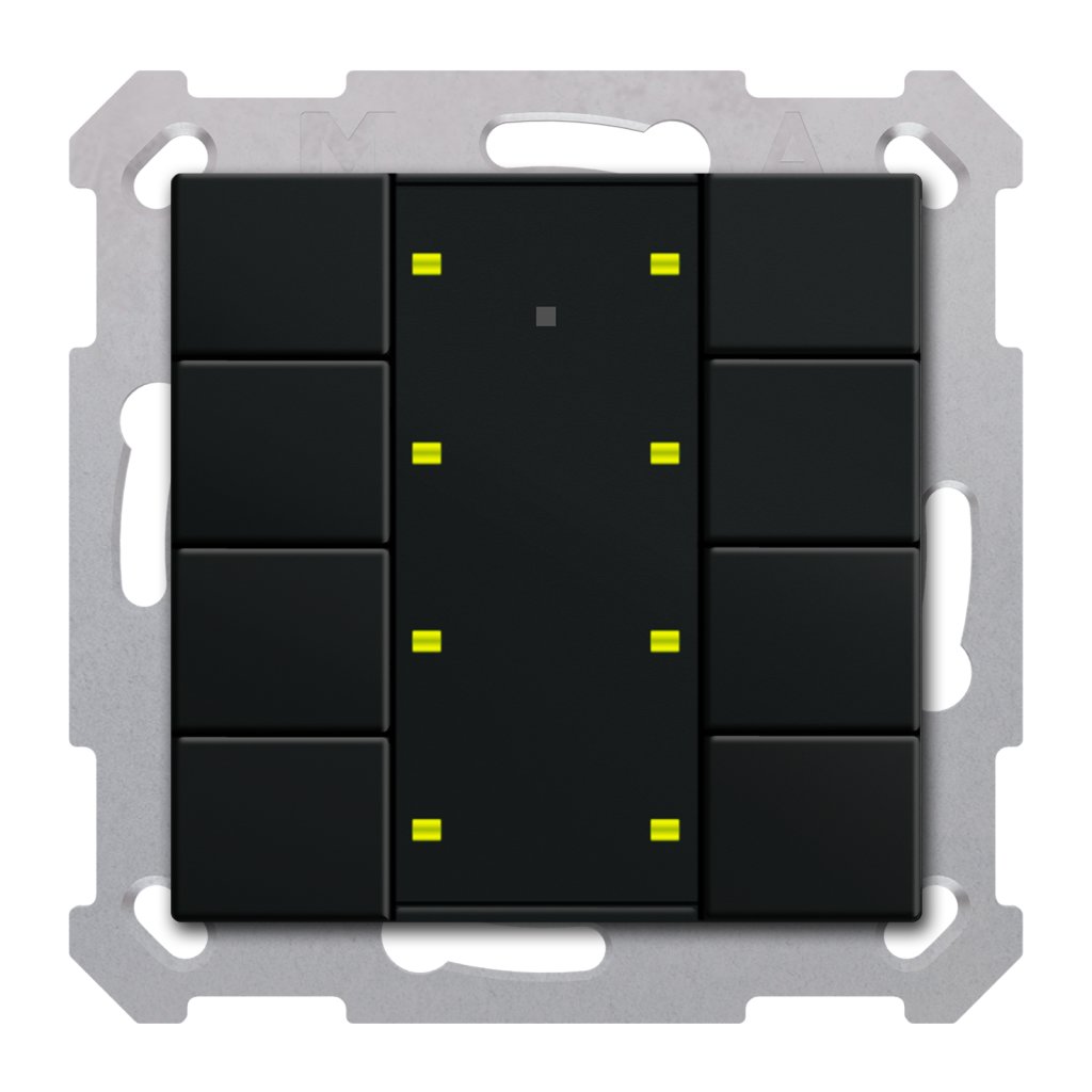 [BE-TA55T806.02] KNX Taster Plus TS 55 8-voudig, mat zwart