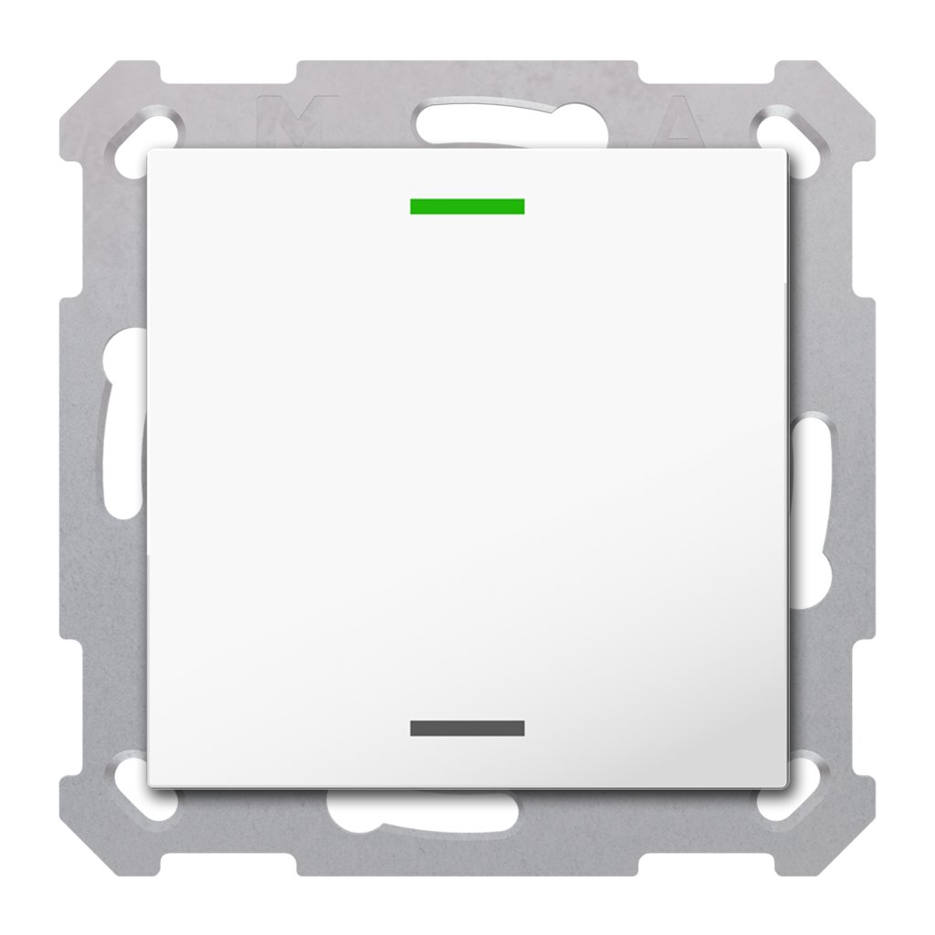 [BE-TAL5501.01] KNX Taster Light 55 1-voudig, RGBW, zuiver wit glanzend, neutraal