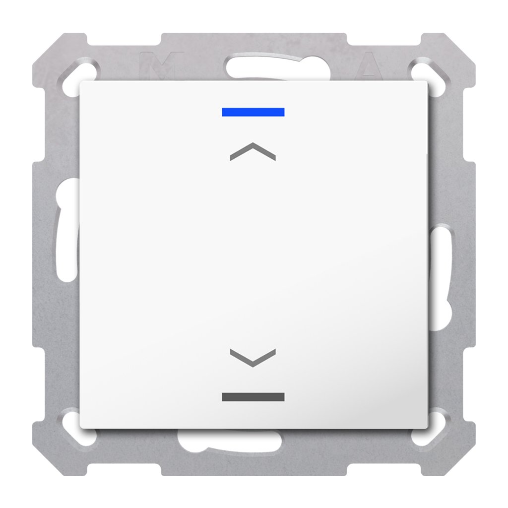 [BE-TAL5501.A1] KNX Taster Light 55 1-voudig, RGBW, zuiver wit glanzend, jaloezie