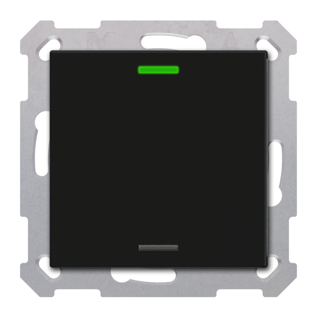 [BE-TAL550106.01] KNX Taster Light 55 1-voudig, RGBW, mat zwart, neutraal