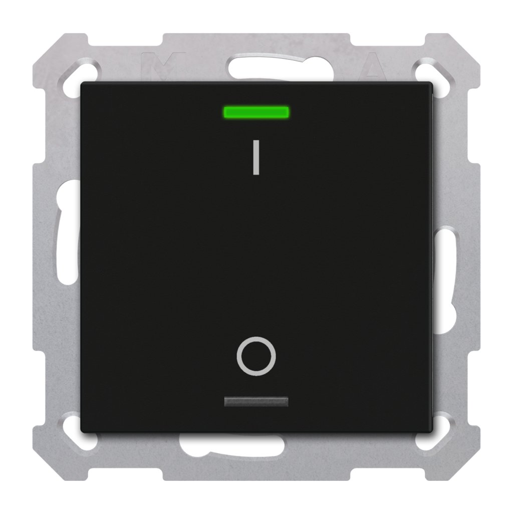 [BE-TAL550106.B1] KNX Taster Light 55 1-voudig, RGBW, mat zwart, schakelen
