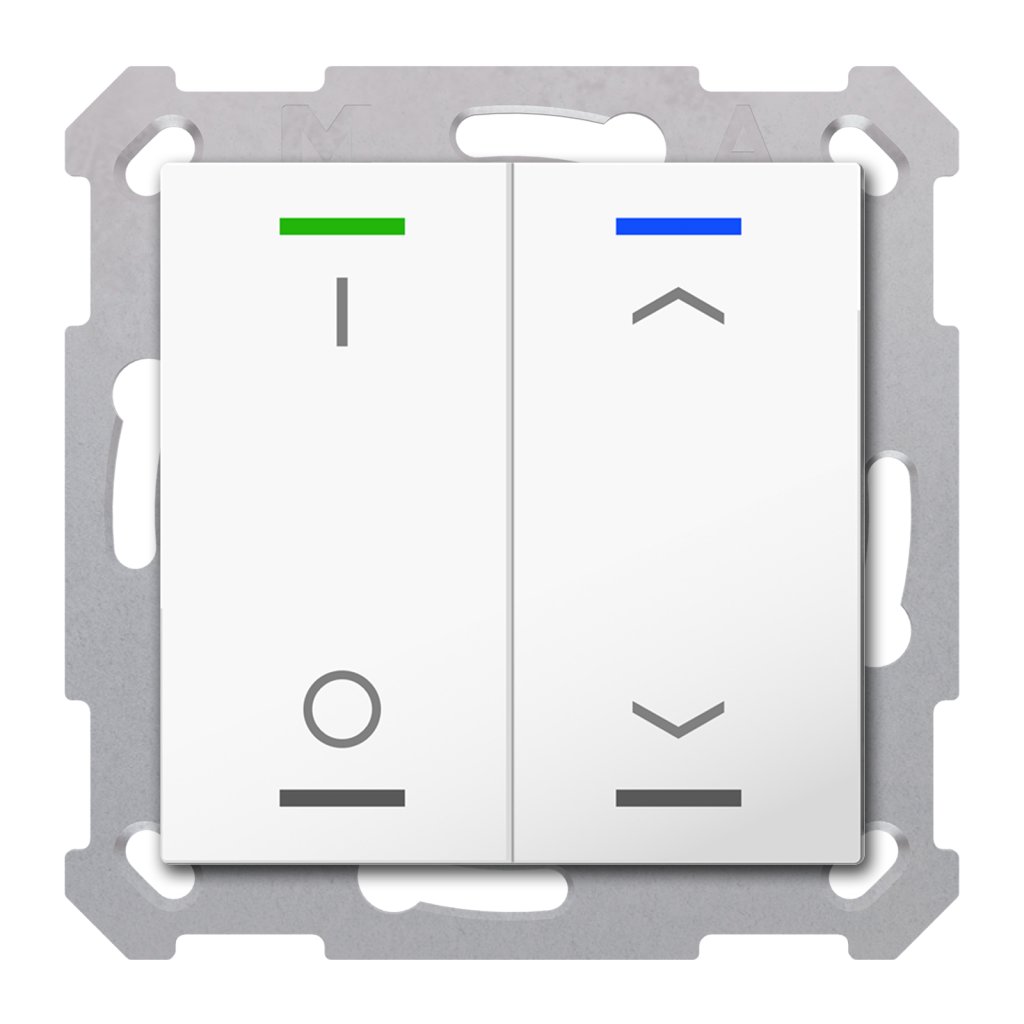 [BE-TAL55T2.D1] KNX Taster Light 55 2-voudig, RGBW, temperatuursensor, zuiver wit glanzend, sch._jal.