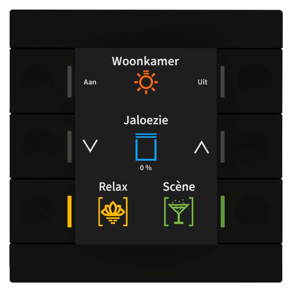 [BE-TAS8606.02] KNX taster Smart 86 met kleurendisplay, kunststof, mat zwart