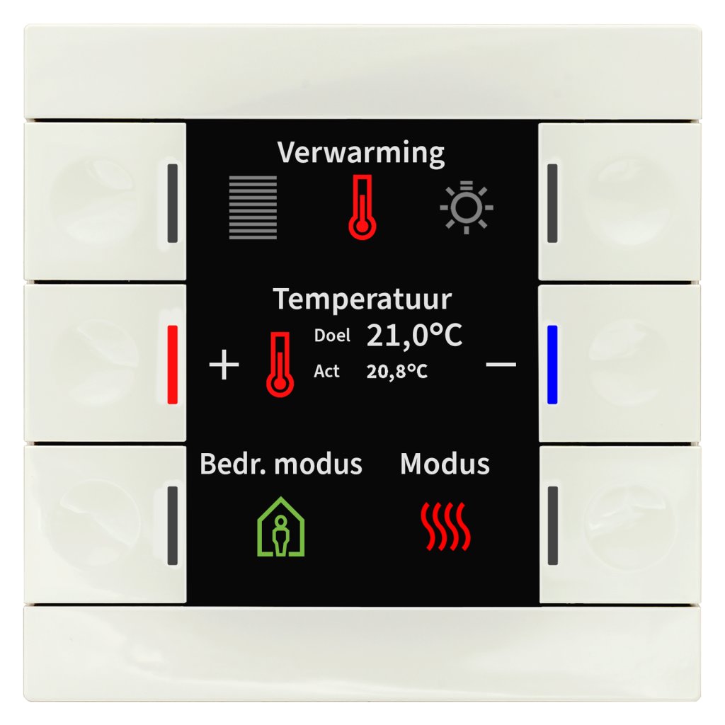[BE-TAS86T.02] KNX taster Smart 86 met kleurendisplay en temperatuursensor, zuiver wit glanzend