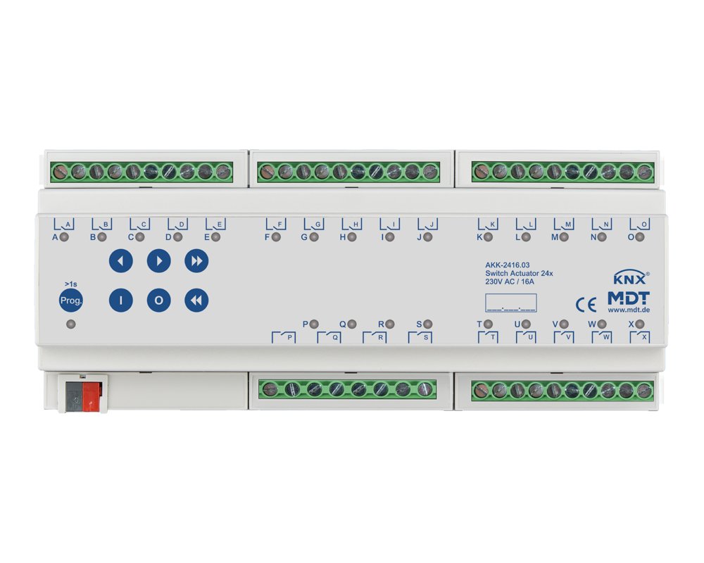 [AKK-2416.03] KNX schakelactor 24-voudig, 12TE REG, 16 A, 230 V AC, compact, 70 µF, 10 ECG