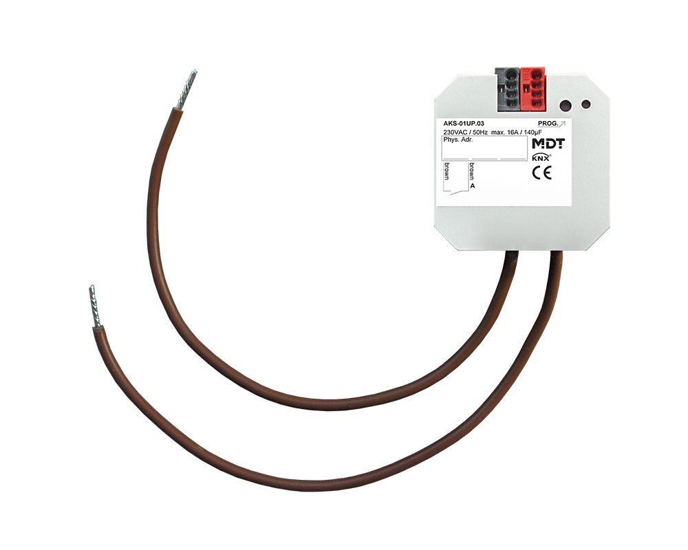 [AKS-01UP.03] KNX schakelactor 1-voudig, inbouwmontage, 16 A, 230 V AC, C-Last, standaard, 140 µF