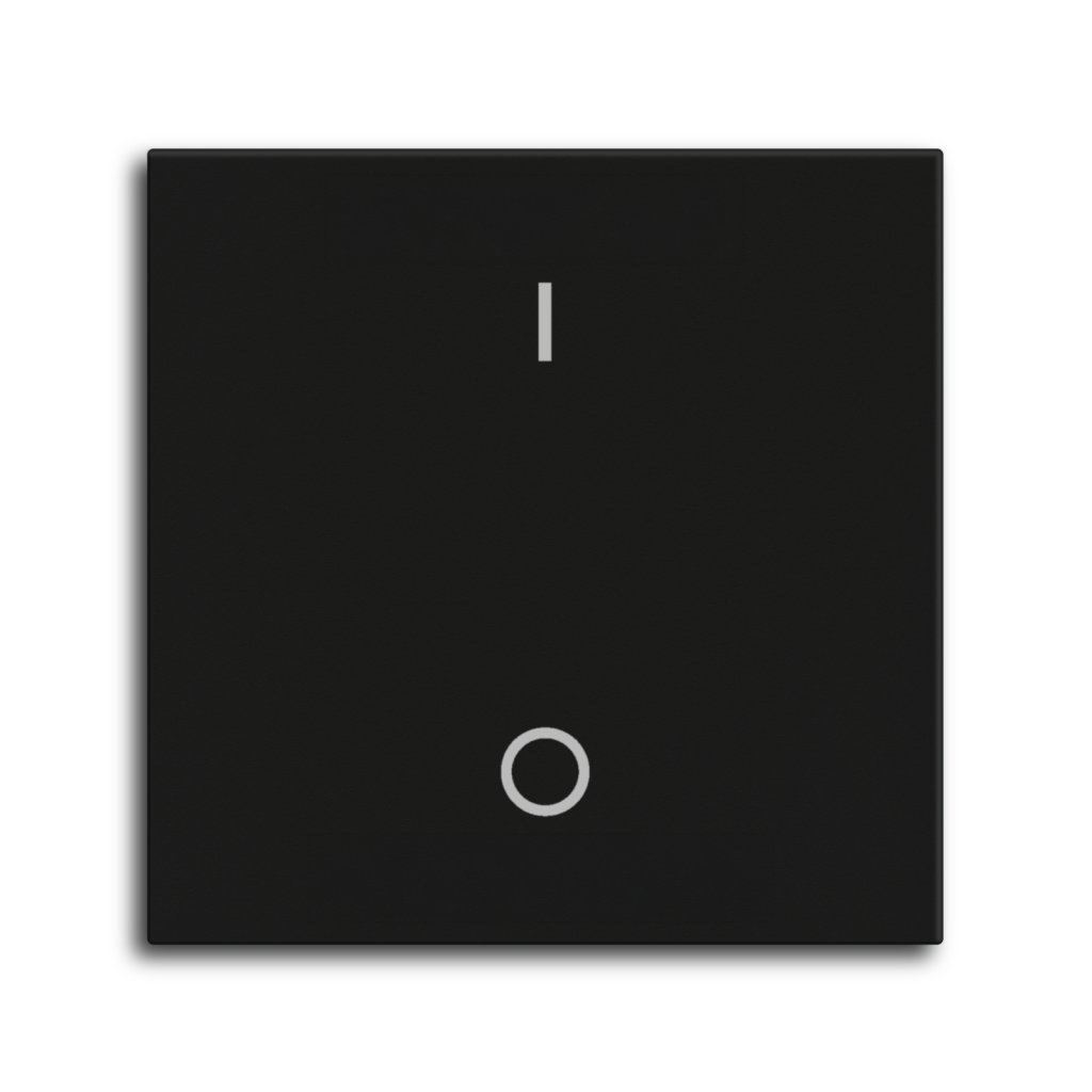 [TAL-55BW1B06.02] MDT wip voor KNX Taster Light 55 Basic 1-voudig, mat zwart, schakelen