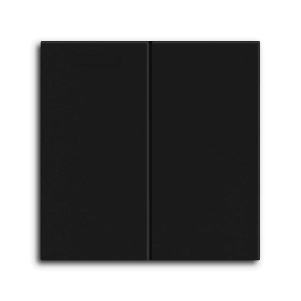 [TAL-55BW2006.02] MDT wip voor KNX Taster Light 55 Basic 2-voudig, mat zwart, neutraal