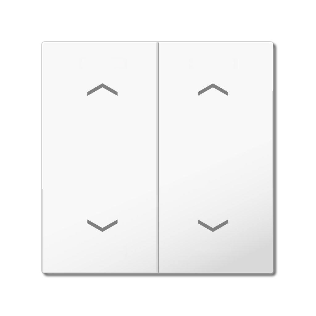 [TAL-55BW2A02.02] MDT wip voor KNX Taster Light 55 Basic 2-voudig, zuiver wit glanzend, jaloezie