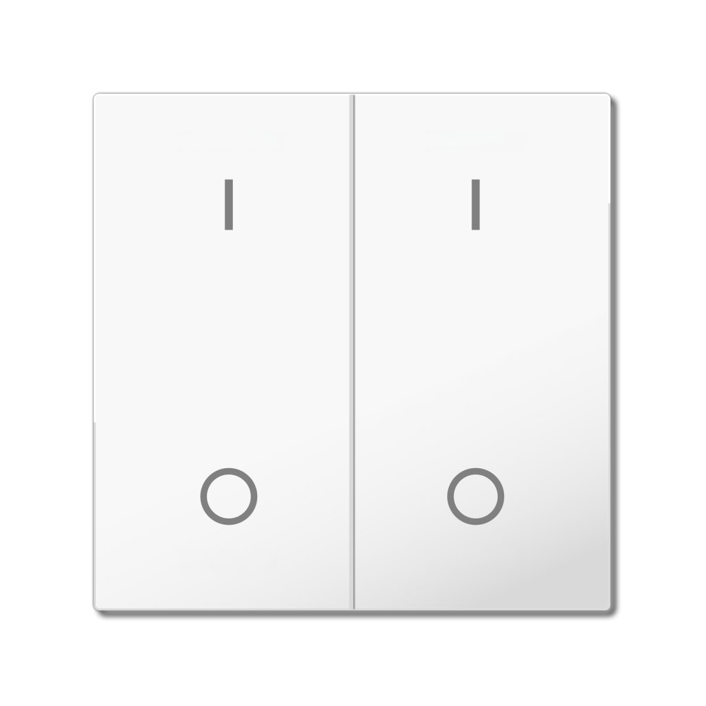 [TAL-55BW2B02.02] MDT wip voor KNX Taster Light 55 Basic 2-voudig, zuiver wit glanzend, schakelen