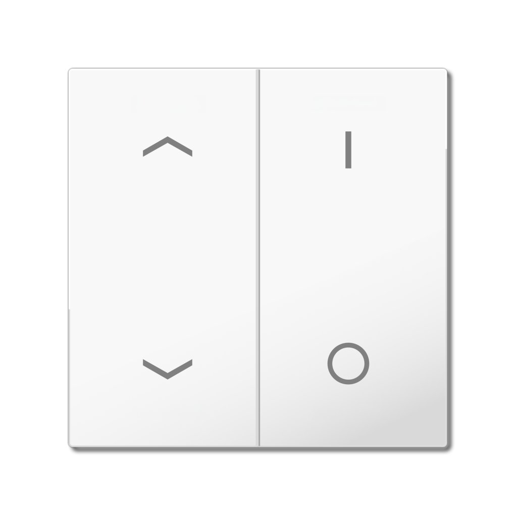 [TAL-55BW2C02.02] MDT wip voor KNX Taster Light 55 Basic 2-voudig, zuiver wit glanzend, jaloezie_schakelen