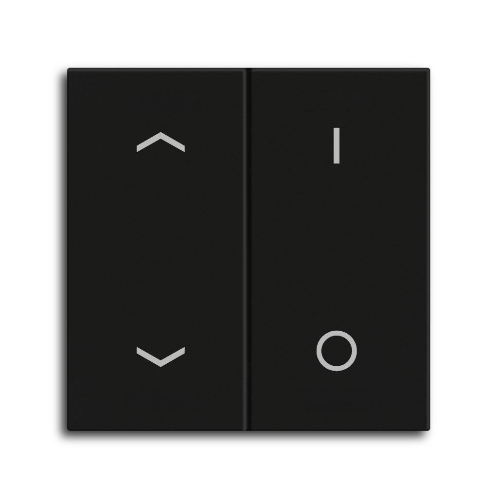 [TAL-55BW2C06.02] MDT wip voor KNX Taster Light 55 Basic 2-voudig, mat zwart, jaloezie_schakelen