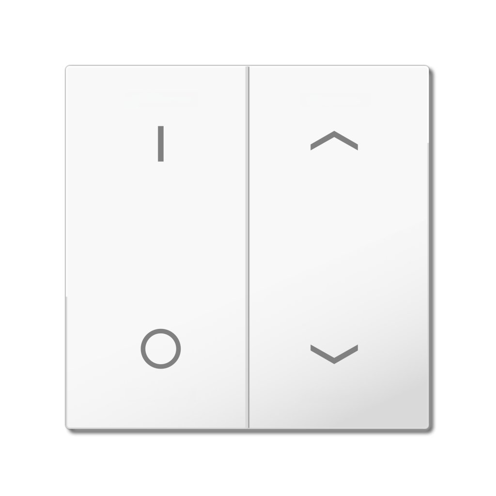 [TAL-55BW2D02.02] MDT wip voor KNX Taster Light 55 Basic 2-voudig, zuiver wit glanzend, schakelen_jaloezie