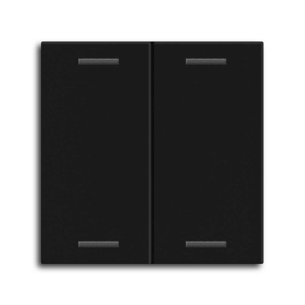 [TAL-55W2006.02] MDT wip voor KNX Taster Light 55 2-voudig, mat zwart, neutraal