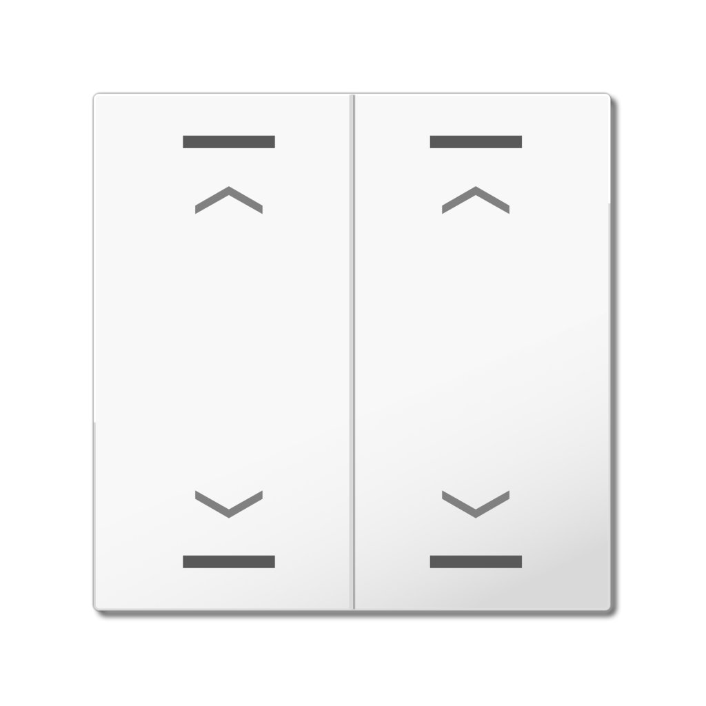 [TAL-55W2A02.02] MDT wip voor KNX Taster Light 55 2-voudig, zuiver wit glanzend, jaloezie